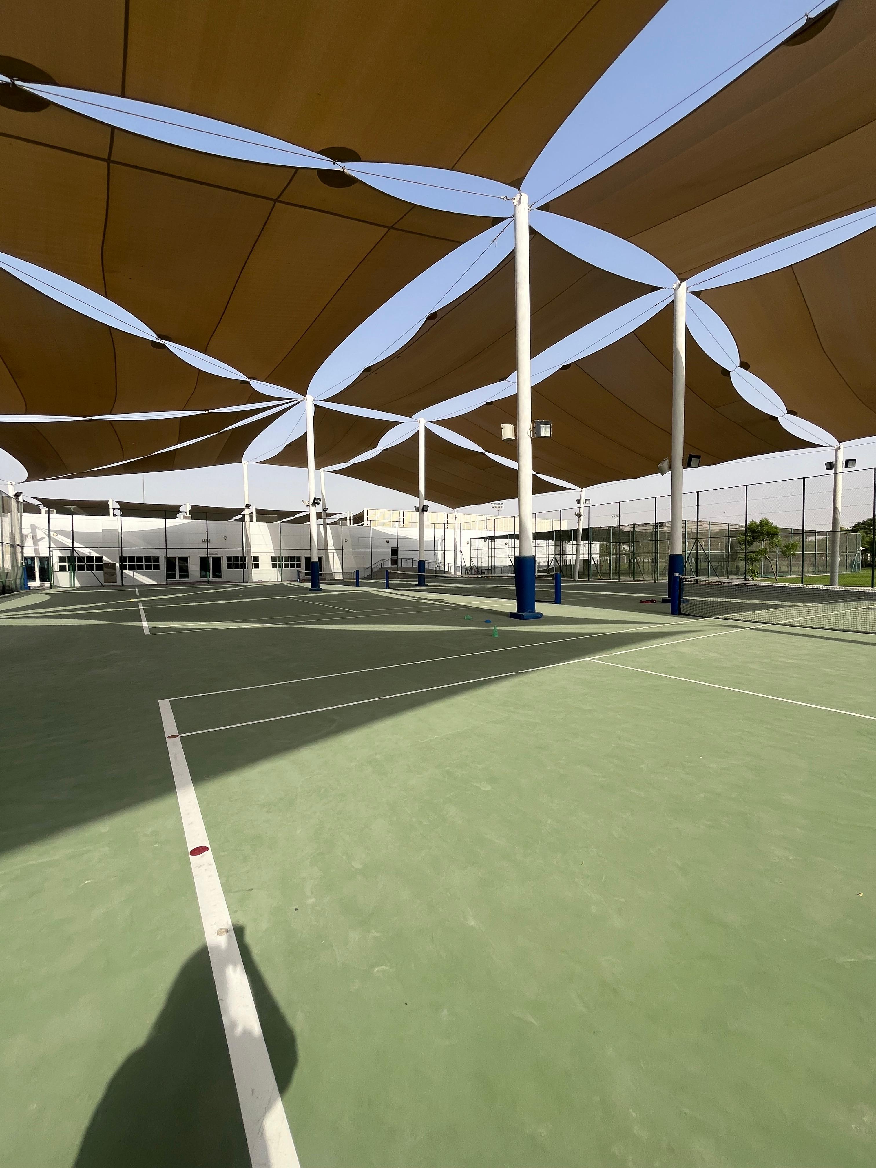 Tennis courts at GEMS Modern Academy, Nad Al Sheba, Dubai